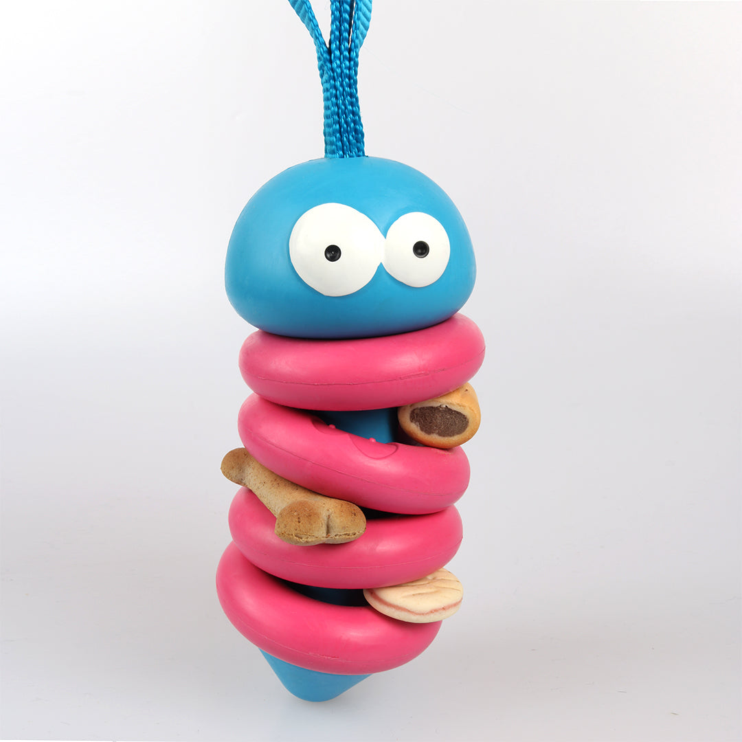 Coockoo Larry Caterpillar Rubber Dog/Puppy Treat Toy