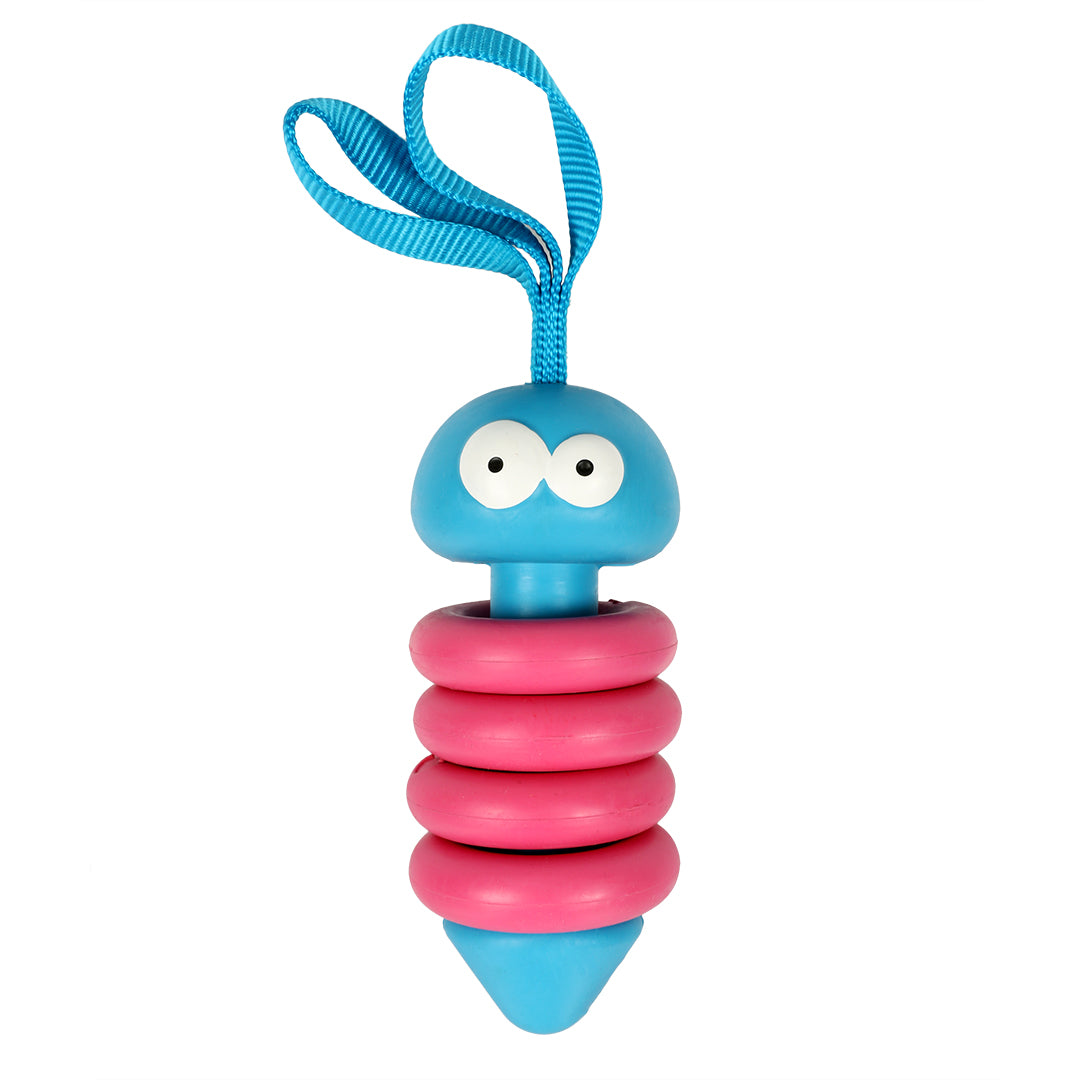 Coockoo Larry Caterpillar Rubber Dog/Puppy Treat Toy