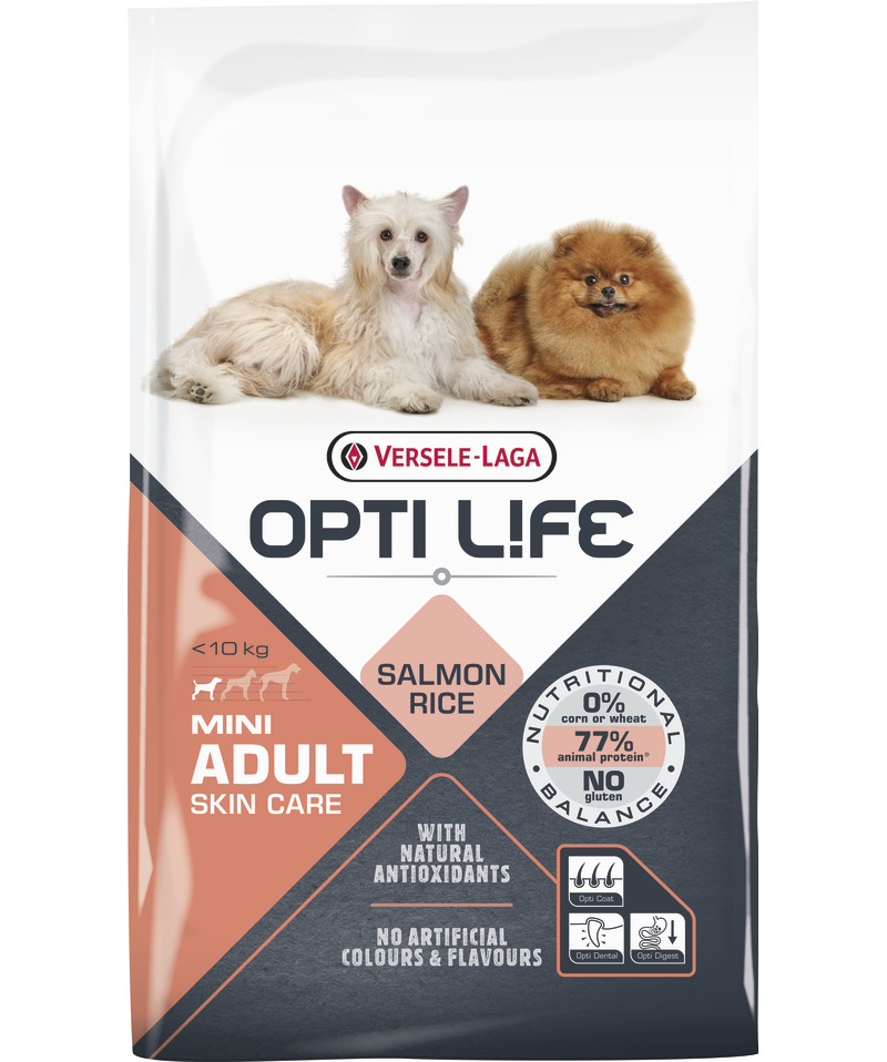 Versele Laga Opti Life Adult Mini Skin Care Salmon & Rice Dog Food 2.5kg