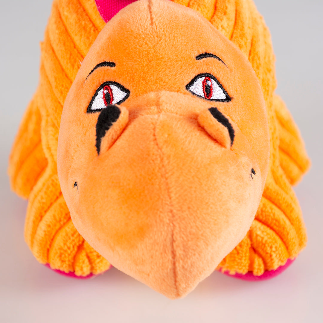 Plush Dino Stegosaurus Corduroy Squeaker Dog/Puppy Teddy 30x11x14cm