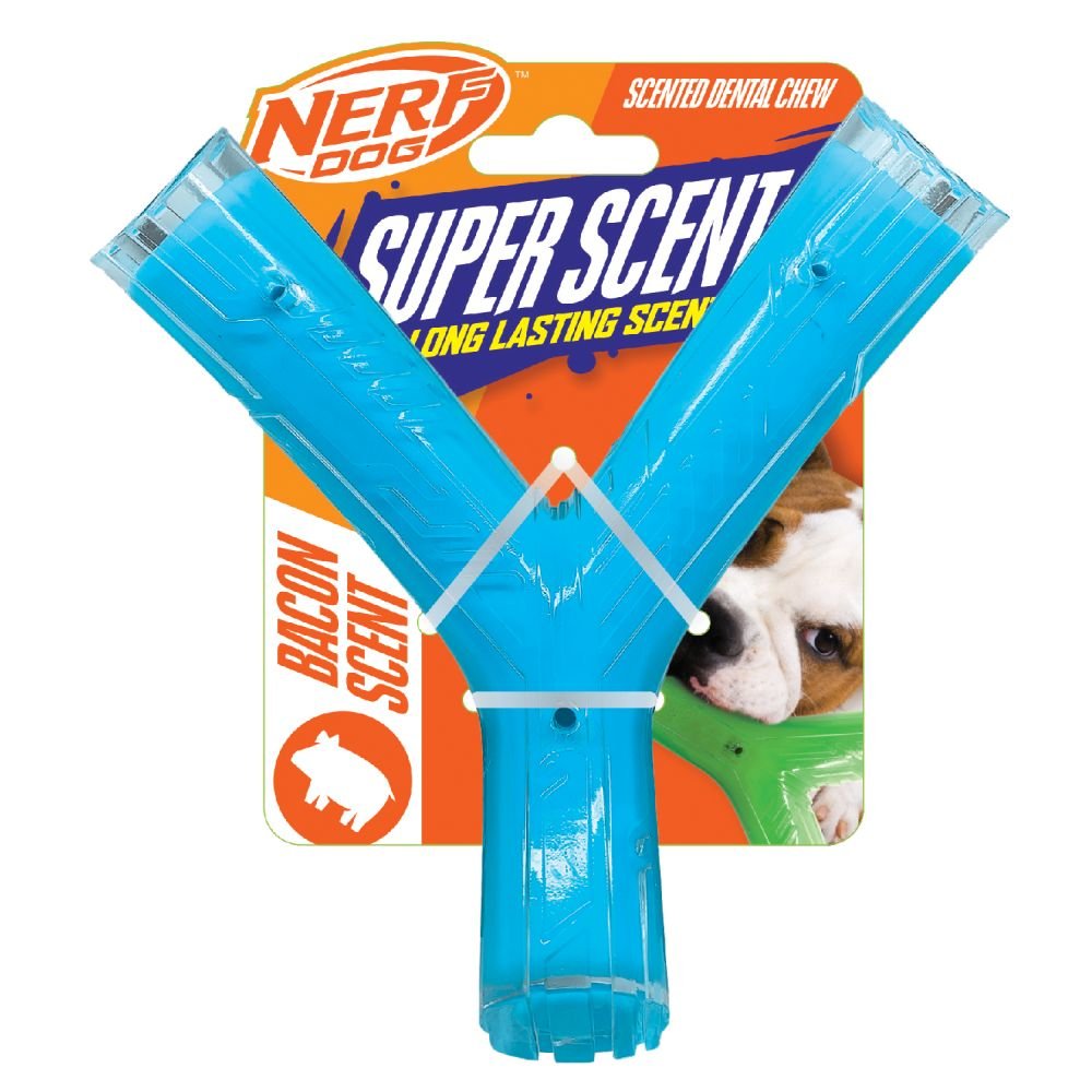 NERF Dog TPR/PP Chicken Scented Wish Bone Solid