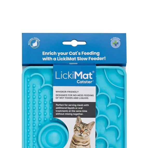 LickiMat Classic Catster Boredom Buster Feeder Mat for Cats - Cat Slow Feeder