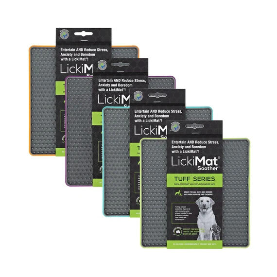 Dog LICKIMAT soother Dog Puppy Cat Treat Boredom Buster Interactive Slow Feeder