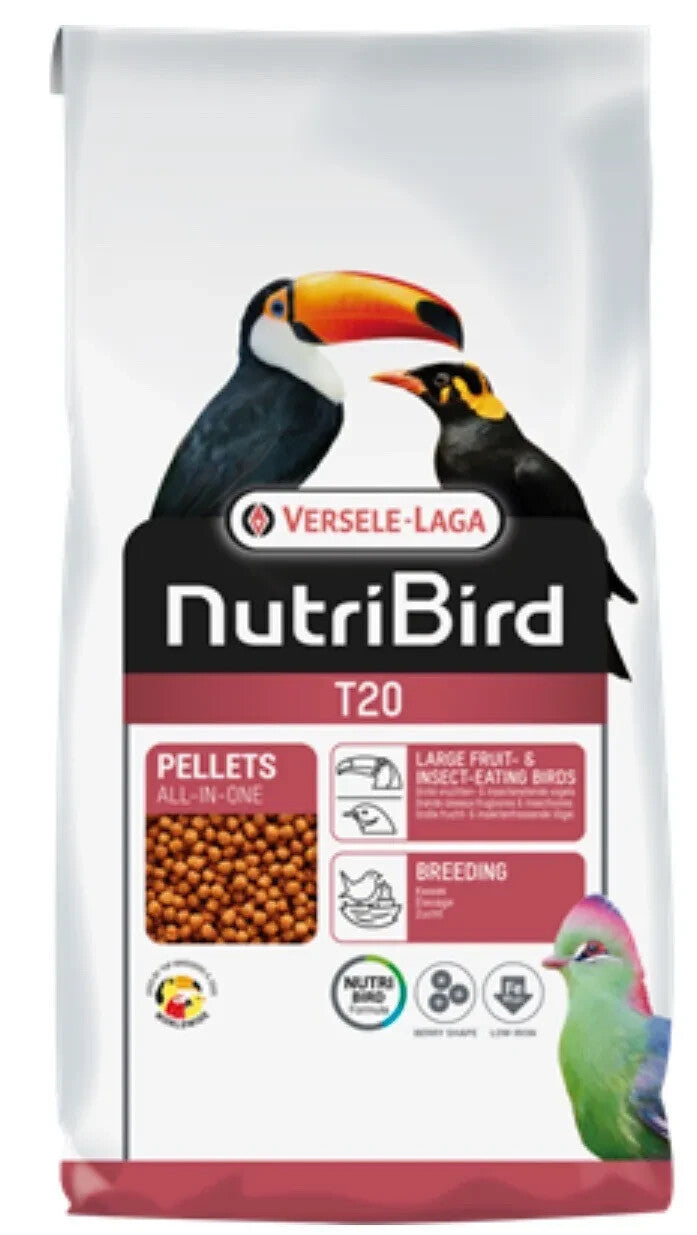 Versele Laga NutriBird T20 Pellet Breeding Large Fruit Insect Eating Birds 10kg