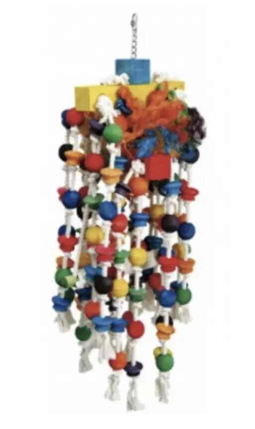 Wooden jungle hanging parrot Toy for large Parrots,Macaws cockatoo amazon birds