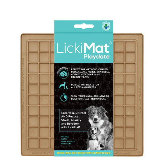 Authentic LickiMat® Classic Playdate™ Boredom Buster for Dogs and Cats.