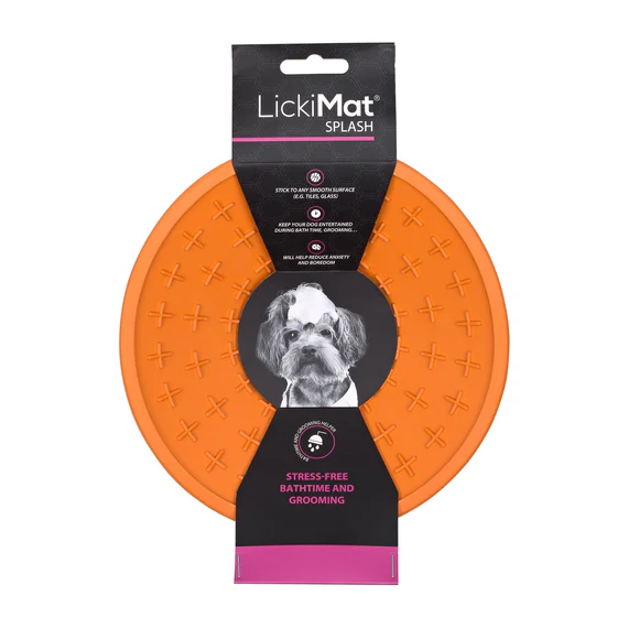 LickiMat Splash Dog Stress Free/Slow Down Feeding Bathtime & Grooming Mat