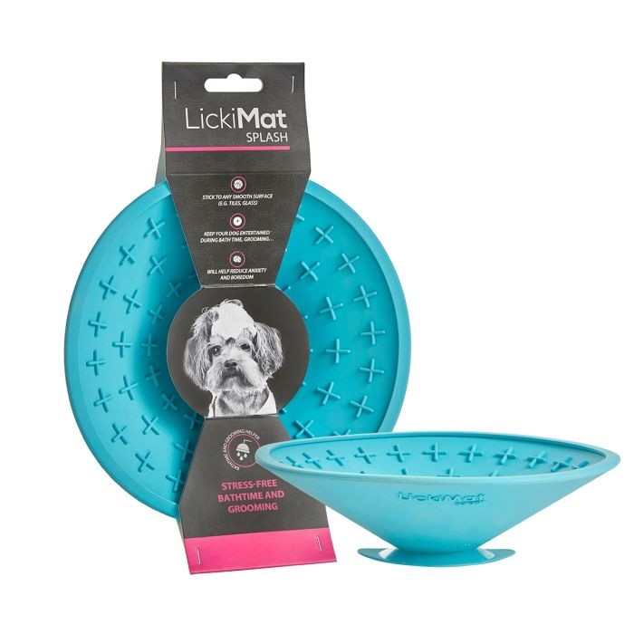 LickiMat Splash Dog Stress Free/Slow Down Feeding Bathtime & Grooming Mat