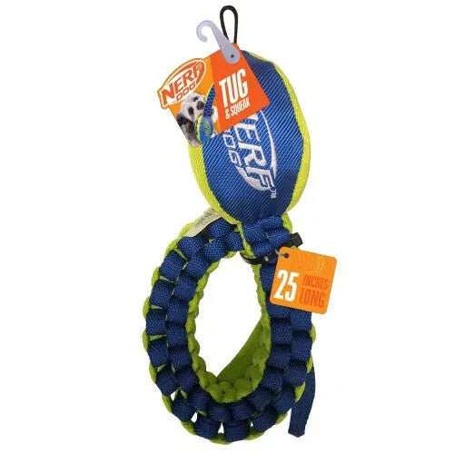 Nerf Dog Nylon Squeak Vortex Chain Tug/Teething Dog/Puppy Toy