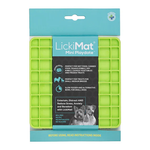 Lickimat Mini Playdate slow feeder boredom buster reduce stress for dogs