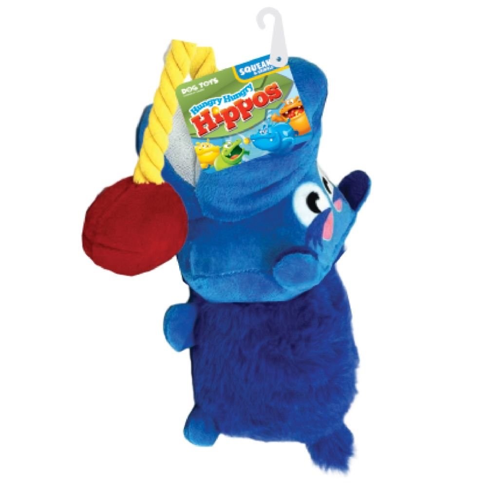 Hasbro Hungry Hippo Squeak & Tug Dog/Puppy Toy 17"