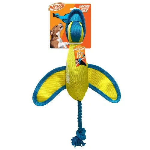 Nerf Dog Crinkle Wing Nylon Duck with Rope 16.5" Dog/Puppy Toy Teether