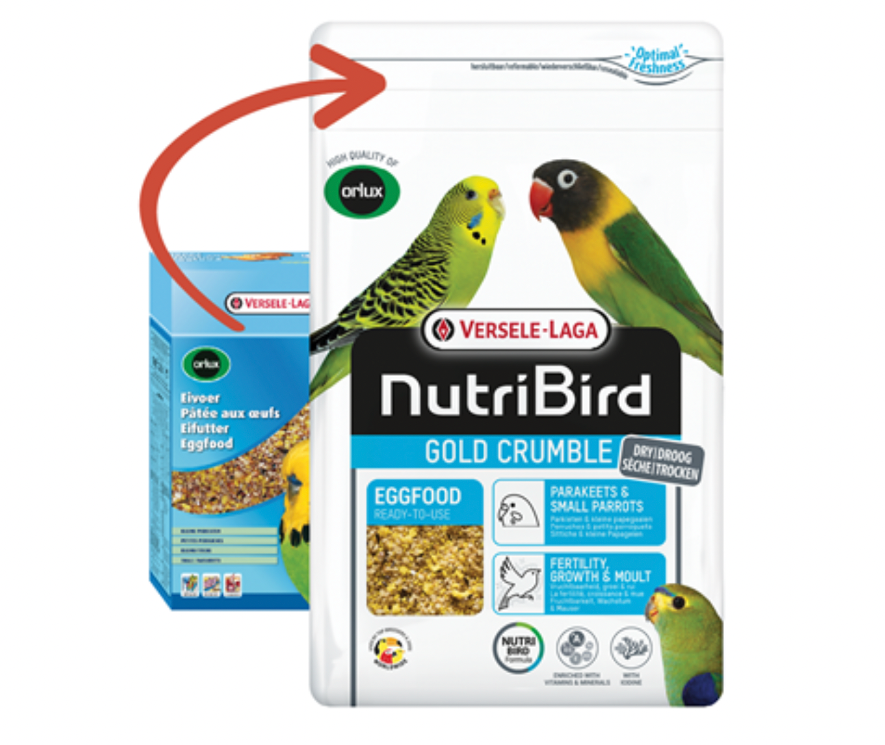 Versele Laga Orlux Eggfood Dry Small Parakeets (budgies, lovebirds etc) 1kg