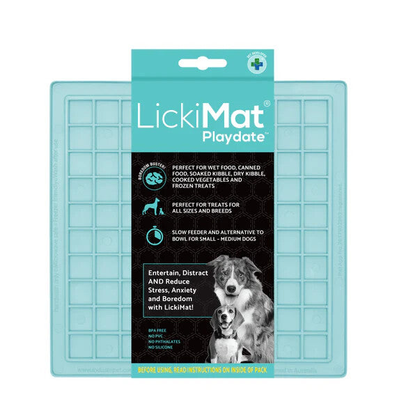 Authentic LickiMat® Classic Playdate™ Boredom Buster for Dogs and Cats.