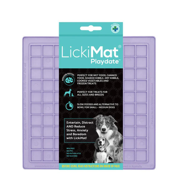 Authentic LickiMat® Classic Playdate™ Boredom Buster for Dogs and Cats.