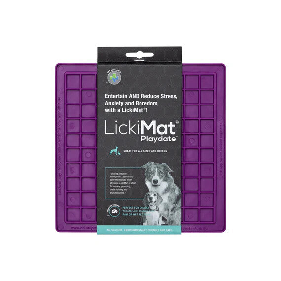 Authentic LickiMat® Classic Playdate™ Boredom Buster for Dogs and Cats.