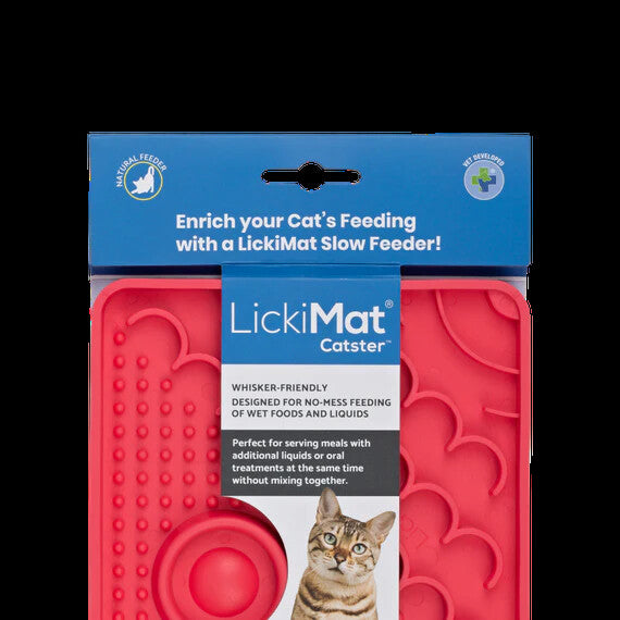 LickiMat Classic Catster Boredom Buster Feeder Mat for Cats - Cat Slow Feeder