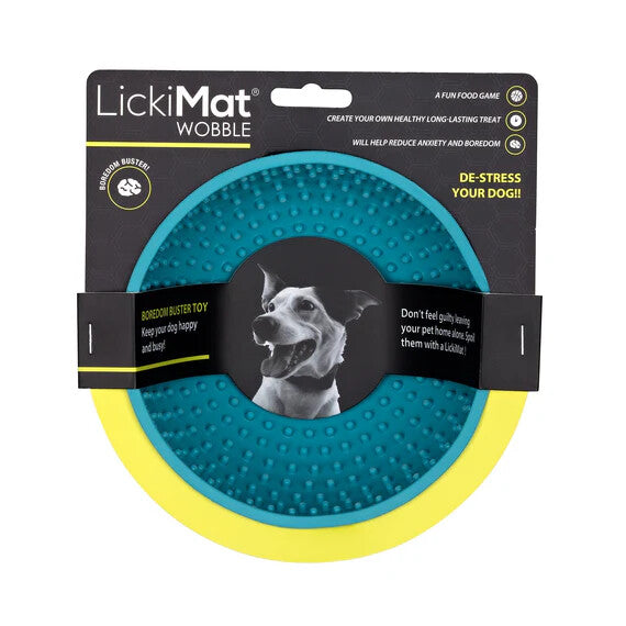 Dog LickiMat wobble Dog Puppy Cat Treat Boredom Buster Interactive Slow Feeder