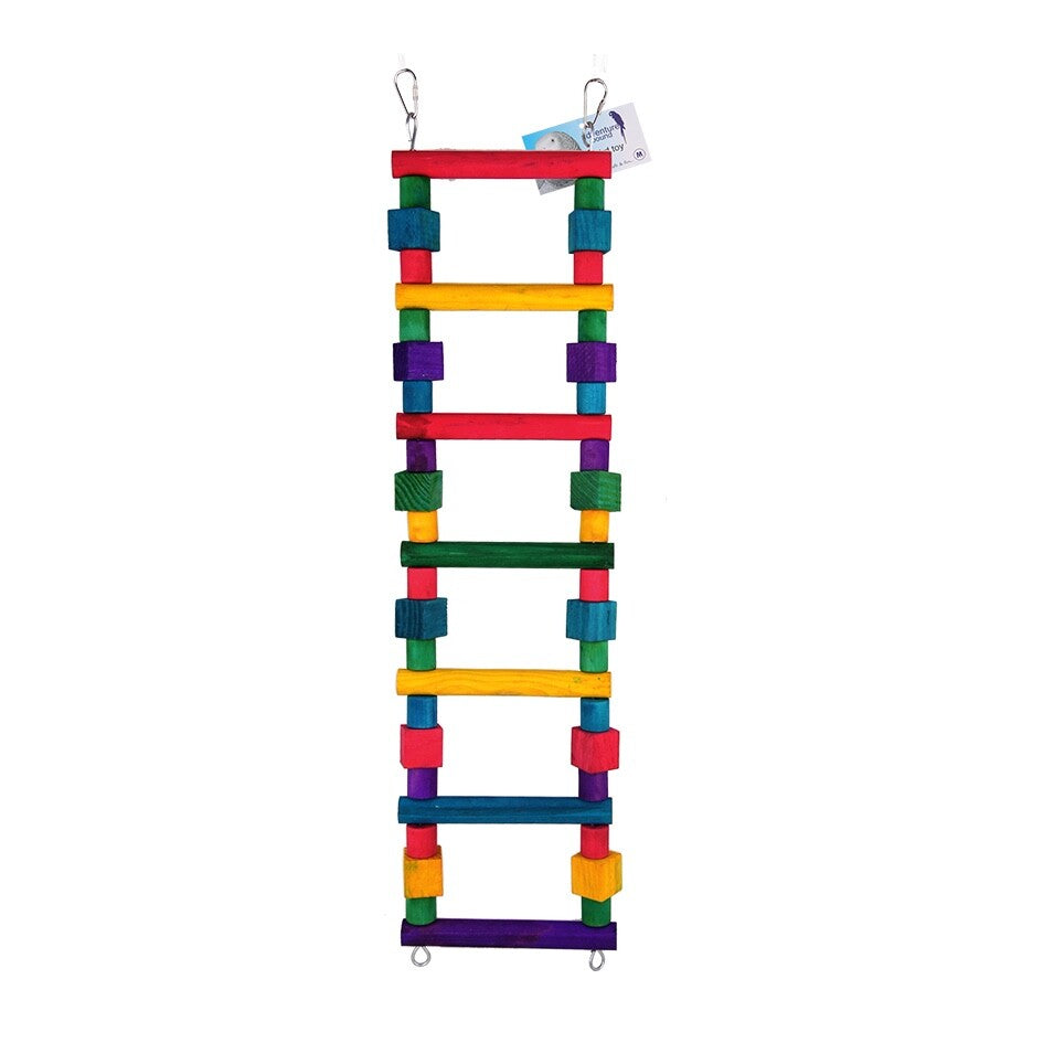 Adventure Wooden Curve Ladder perch Medium Parrot African Grey Macaw Toy Cage