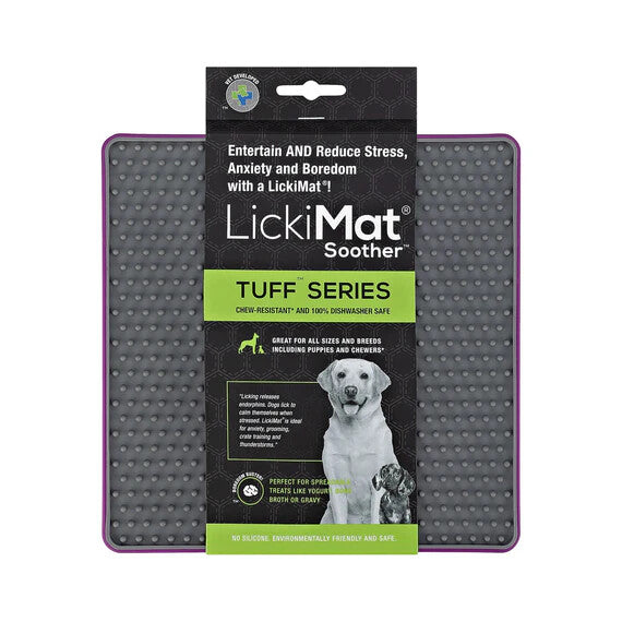 Dog LICKIMAT soother Dog Puppy Cat Treat Boredom Buster Interactive Slow Feeder