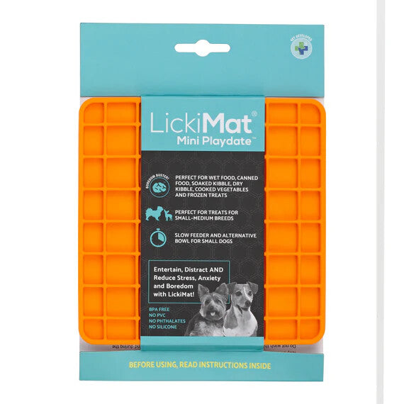Lickimat Mini Playdate slow feeder boredom buster reduce stress for dogs