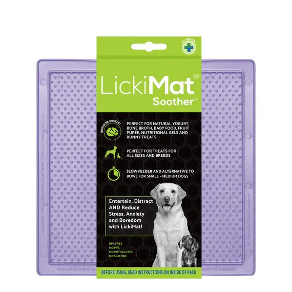 Lickimat Soother Treat Mat for Dogs, Cats & Puppies Interactive Feeder Toy