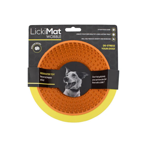 Dog LickiMat wobble Dog Puppy Cat Treat Boredom Buster Interactive Slow Feeder