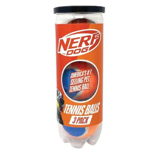 Nerf Dog Non Squeak Tennis Balls Pk of 3 Dog/Puppy Toy
