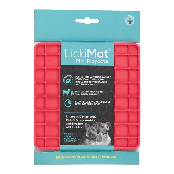 Lickimat Mini Playdate slow feeder boredom buster reduce stress for dogs