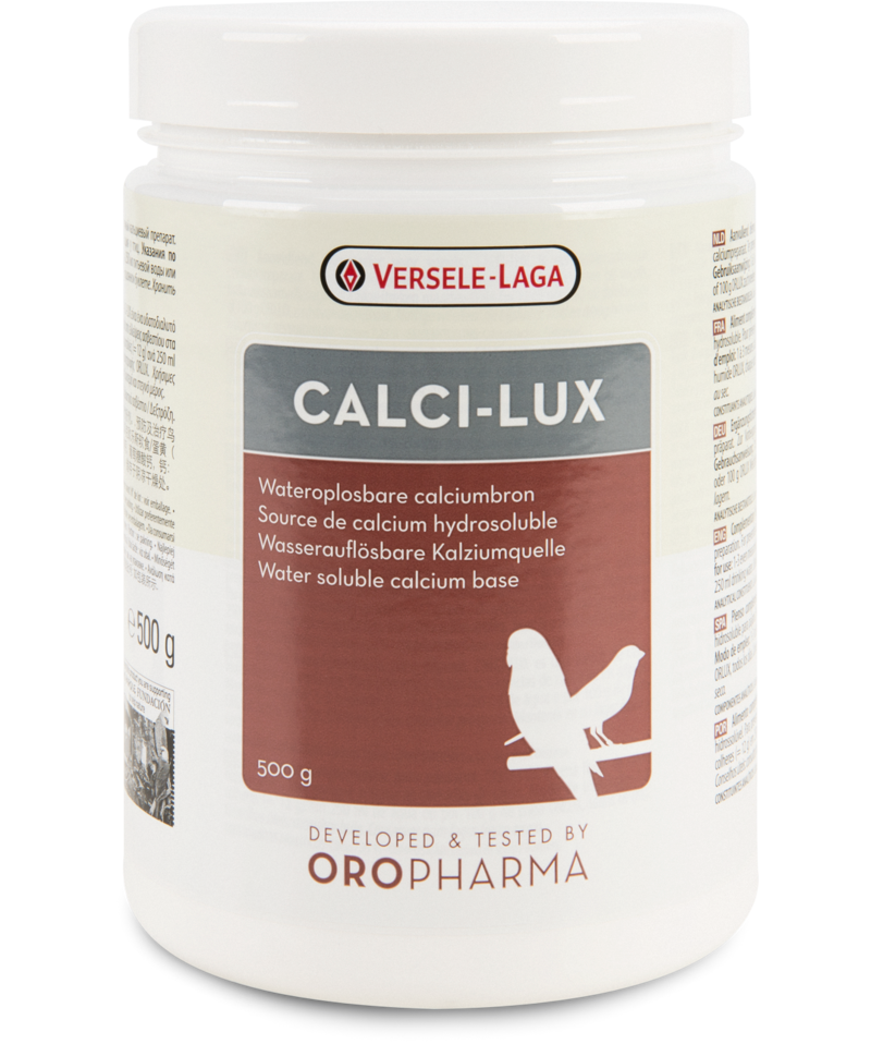 Versele Laga Oropharma Calci-Lux 500g Water Soluble Calcium for all type BIRDS