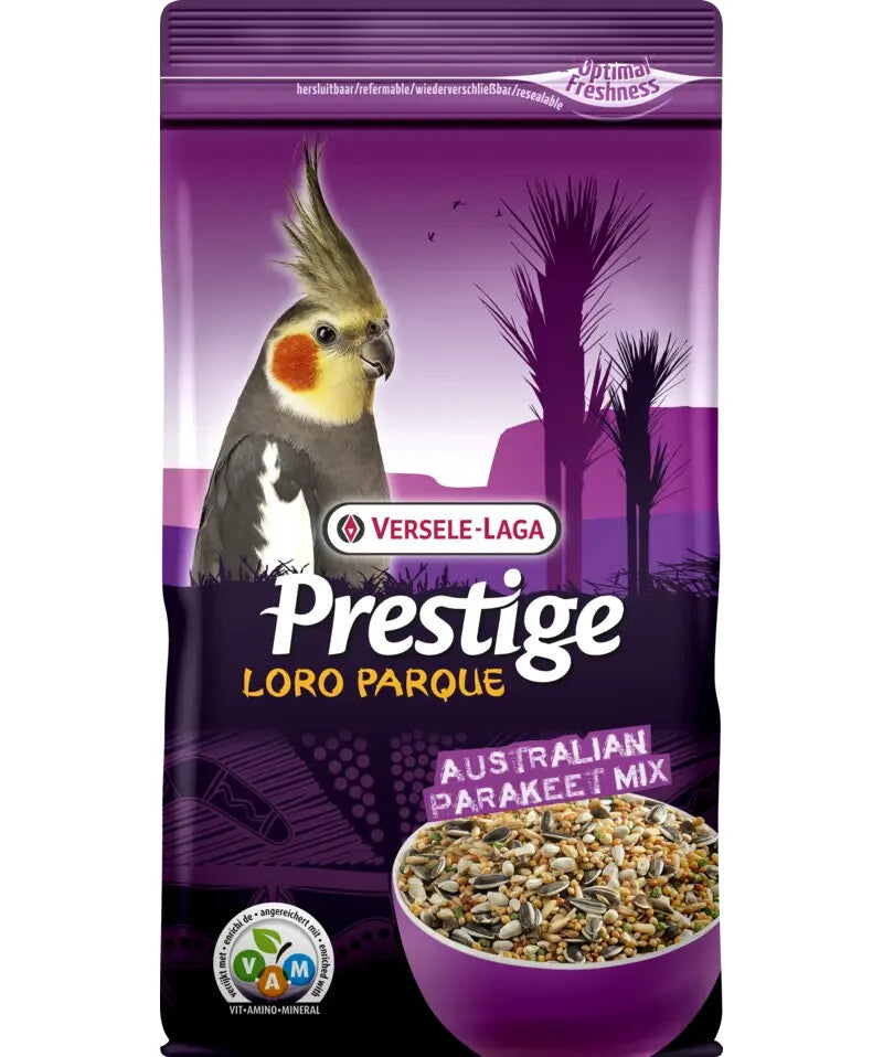 Versele Laga Prestige Australian Cockatiel Parakeet Loro Parque Mix VAM 2.5KG