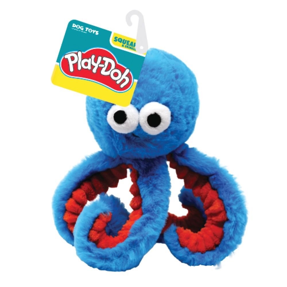 Hasbro Dog/Puppy Play-Doh Squeak & Crinkle Small Octopus 6.5"