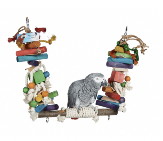 Adventure Bound Jumble Stack Swing Large Parrot Toy, Macaw Parrot,Cockatoo