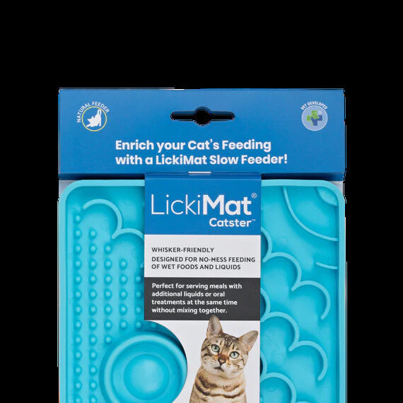 LickiMat Classic Catster Boredom Buster Feeder Mat for Cats - Cat Slow Feeder