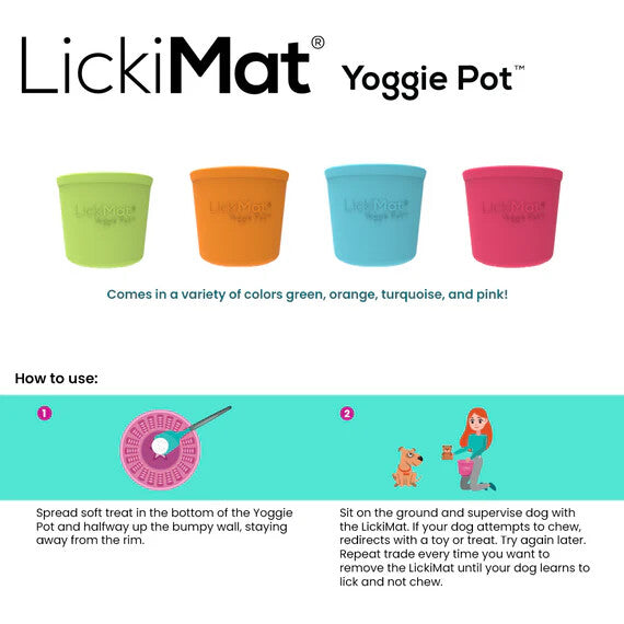 LickiMat yoggie Pot Boredom Buster Feeder for Dogs - Dog Interactive Enrichment