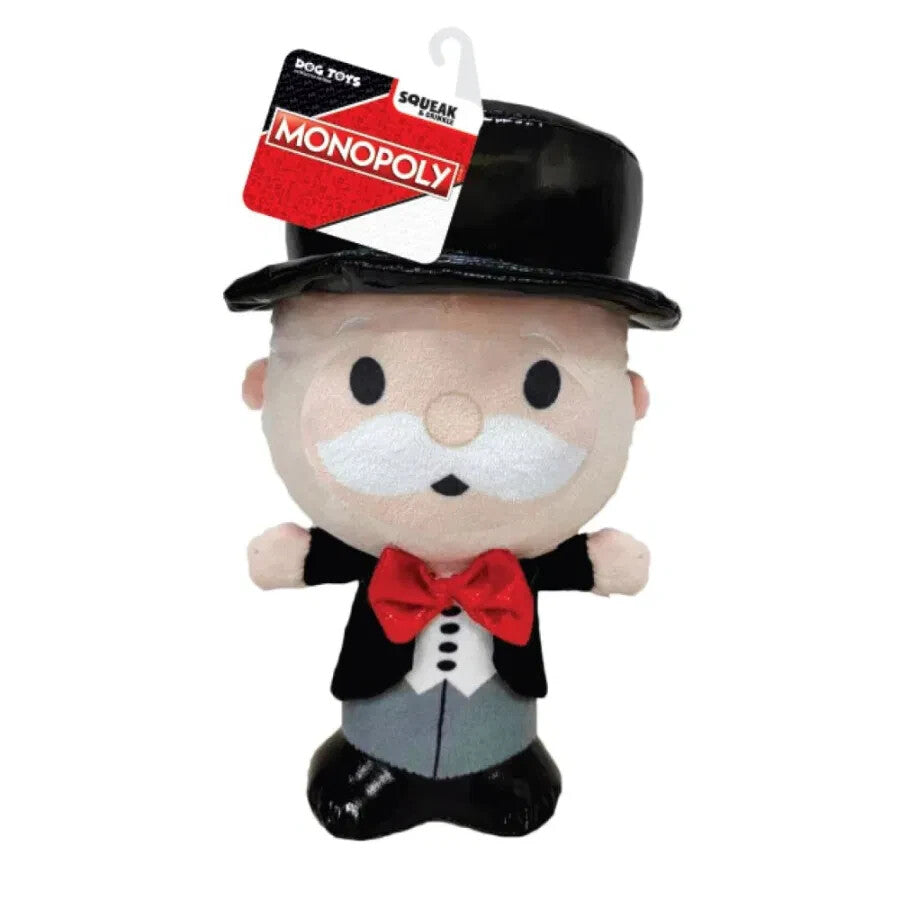 Hasbro Mr Moneybags Squeak & Crinkle Plush 7" Dog/Puppy teddy Toy