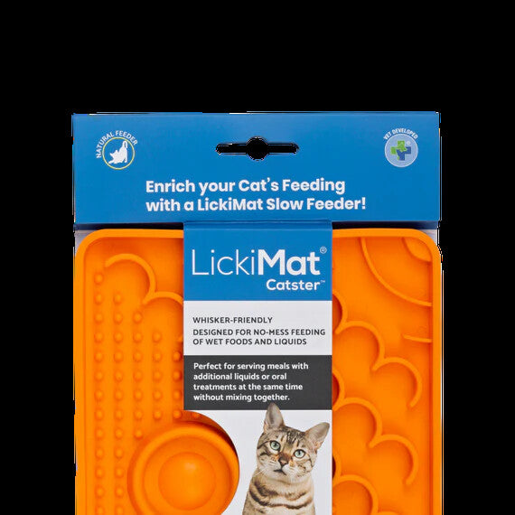 LickiMat Classic Catster Boredom Buster Feeder Mat for Cats - Cat Slow Feeder