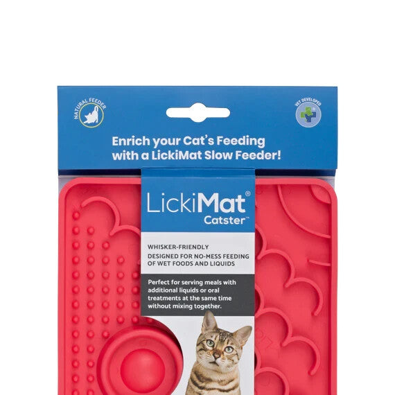 LickiMat Classic Catster Boredom Buster Feeder Mat for Cats - Cat Slow Feeder