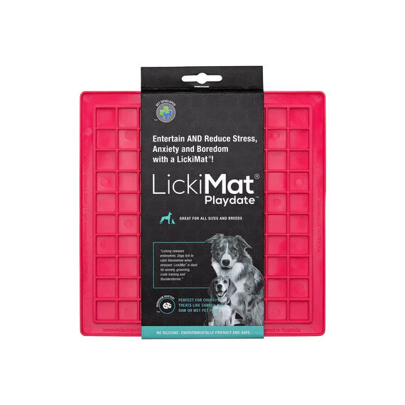 Authentic LickiMat® Classic Playdate™ Boredom Buster for Dogs and Cats.