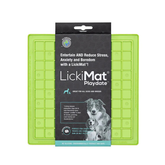 Authentic LickiMat® Classic Playdate™ Boredom Buster for Dogs and Cats.