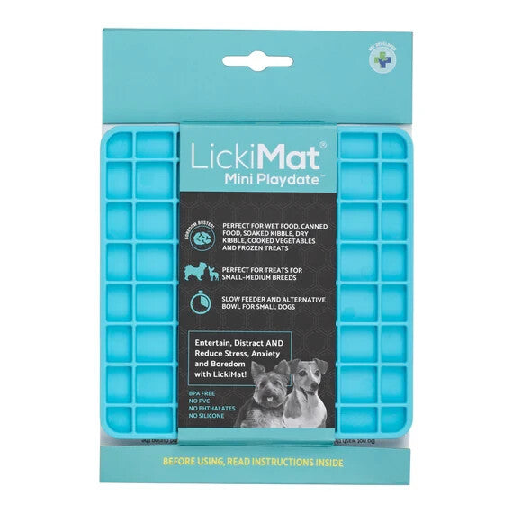 Lickimat Mini Playdate slow feeder boredom buster reduce stress for dogs