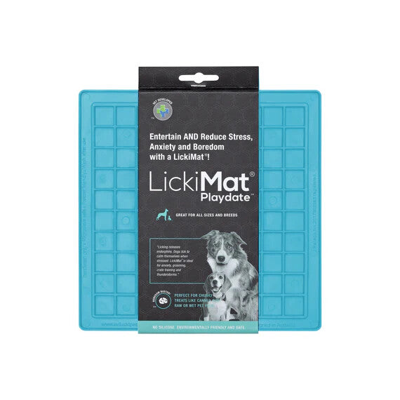 Authentic LickiMat® Classic Playdate™ Boredom Buster for Dogs and Cats.