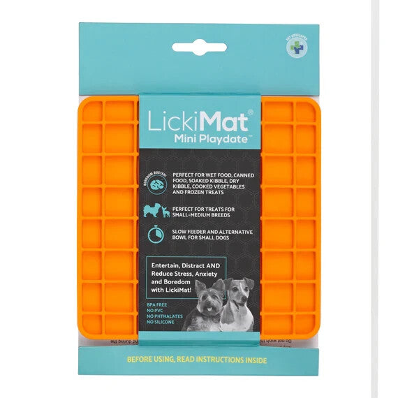 Lickimat Mini Playdate slow feeder boredom buster reduce stress for dogs