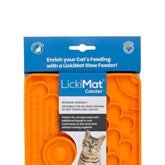 LickiMat Classic Catster Boredom Buster Feeder Mat for Cats - Cat Slow Feeder