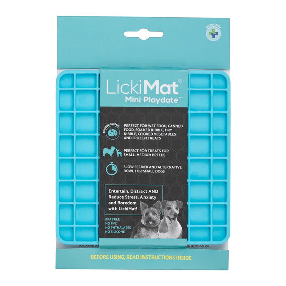 Lickimat Mini Playdate slow feeder boredom buster reduce stress for dogs