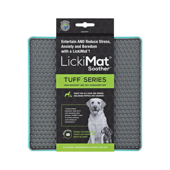 Dog LICKIMAT soother Dog Puppy Cat Treat Boredom Buster Interactive Slow Feeder