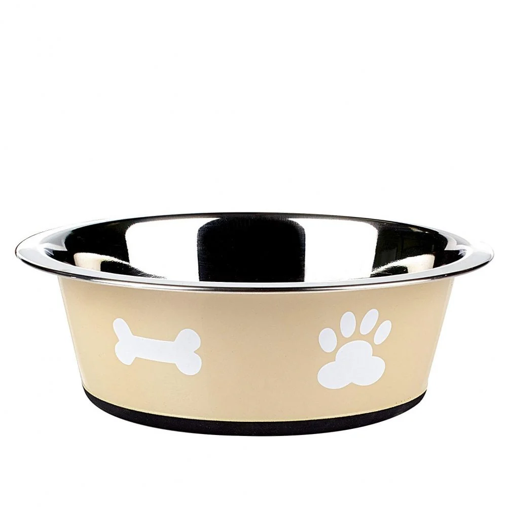 Classic Posh Paws Neutral Dish Small Dog Feeder 900ml