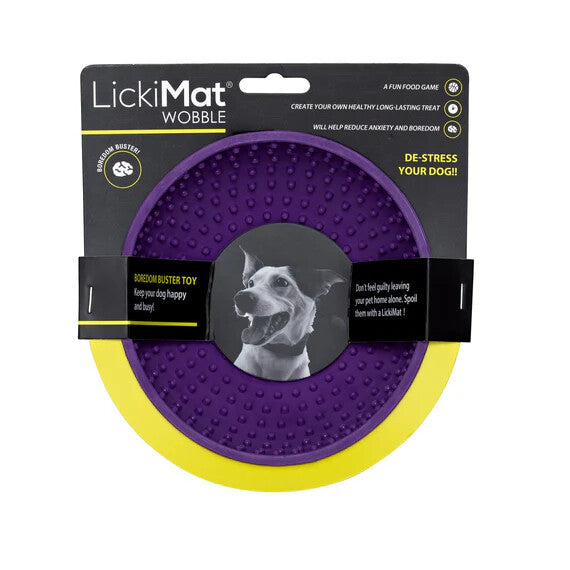 Dog LickiMat wobble Dog Puppy Cat Treat Boredom Buster Interactive Slow Feeder