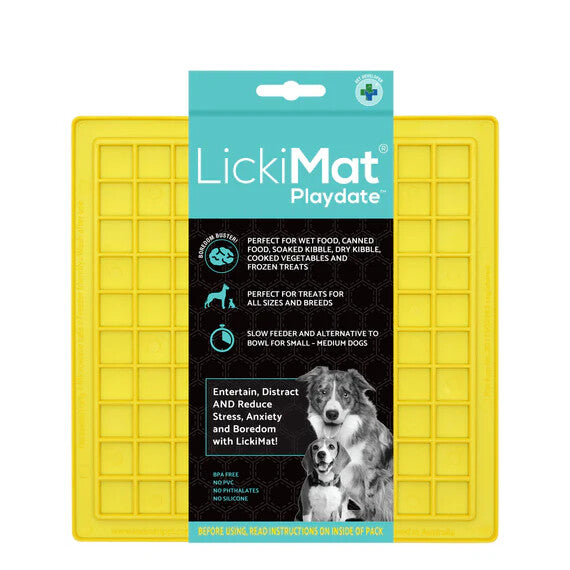 Authentic LickiMat® Classic Playdate™ Boredom Buster for Dogs and Cats.