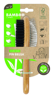 M-Pets Bamboo Double Sided Pin Brush Dog/Cat